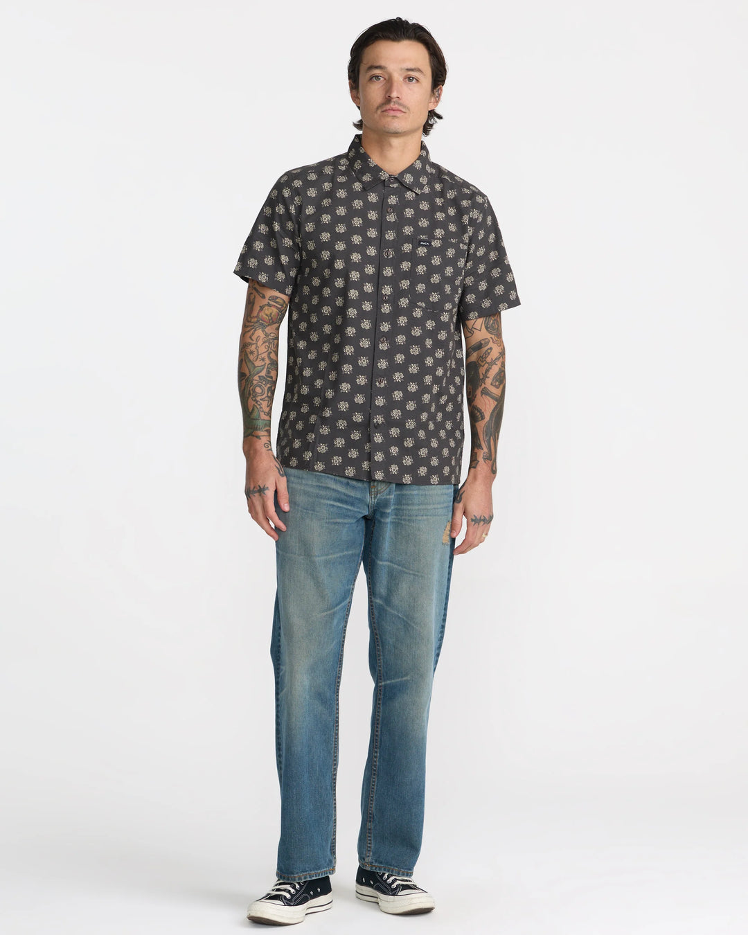 RVCA Men's Breezy Short Sleeve Shirt - Pirate Black - Sun Diego Boardshop