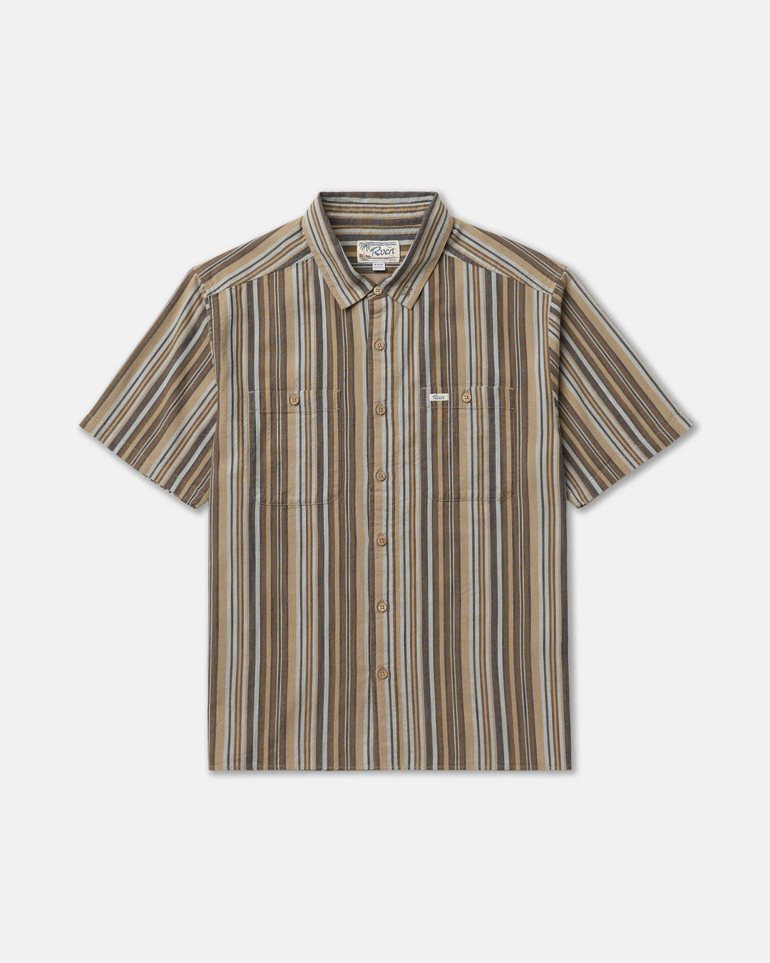 RVCA Men's Talum Short Sleeve Shirt - Blue - Sun Diego Boardshop