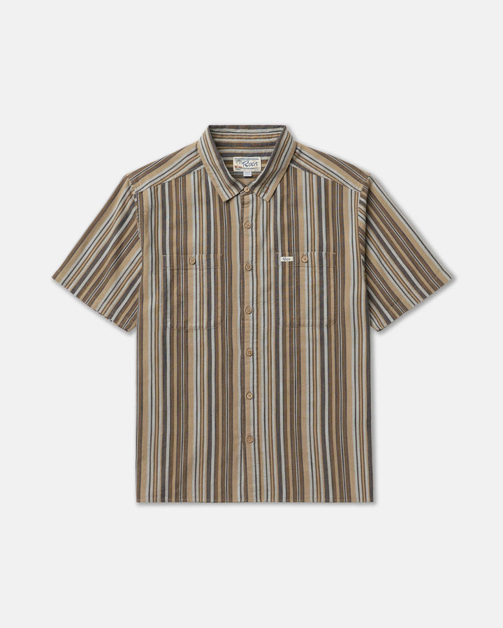 RVCA Men's Talum Short Sleeve Shirt - Blue - Sun Diego Boardshop