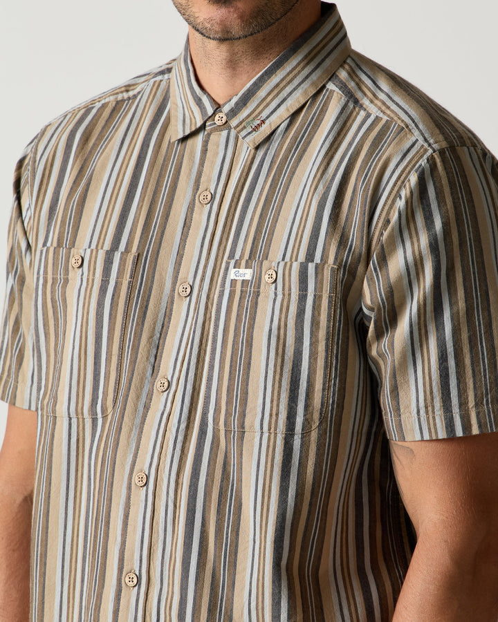 RVCA Men's Talum Short Sleeve Shirt - Blue - Sun Diego Boardshop