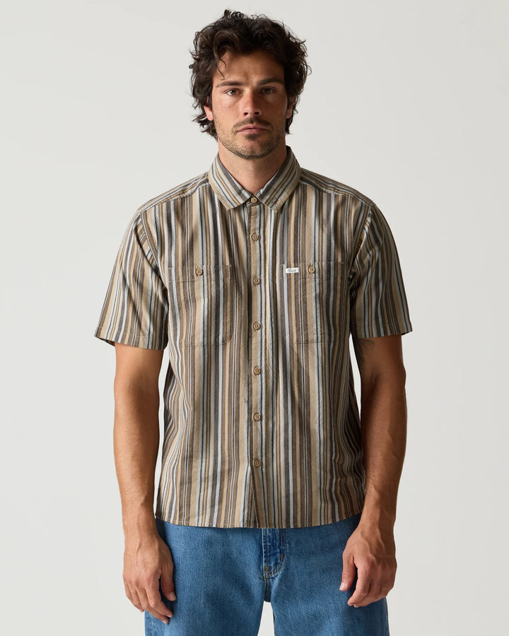 RVCA Men's Talum Short Sleeve Shirt - Blue - Sun Diego Boardshop
