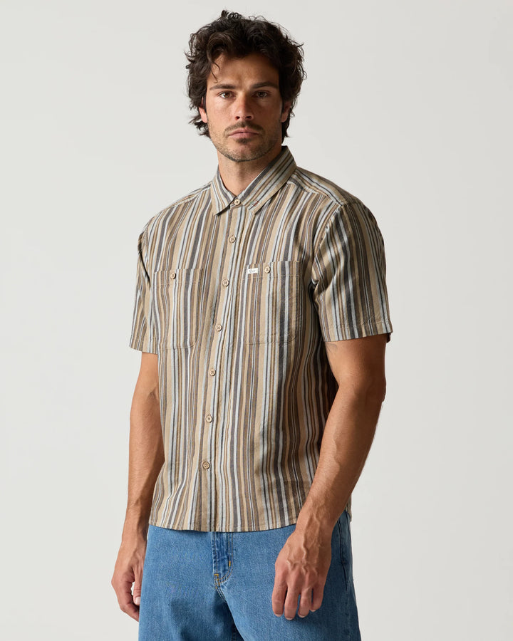 RVCA Men's Talum Short Sleeve Shirt - Blue - Sun Diego Boardshop
