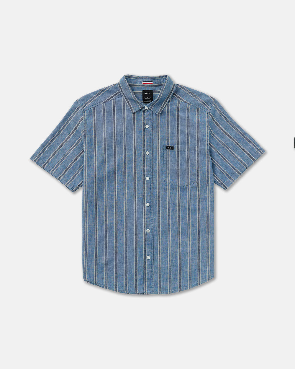 RVCA Men's Denim Days Short Sleeve Shirt - Indigo - Sun Diego Boardshop