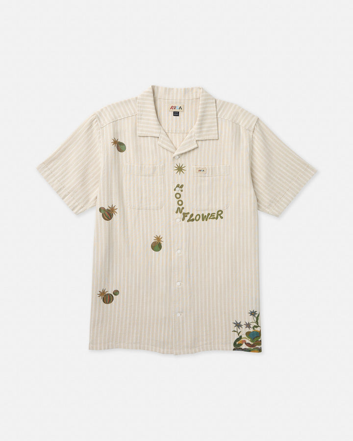 RVCA Mel G Moonlight Short Sleeve Shirt - Antique White - Sun Diego Boardshop