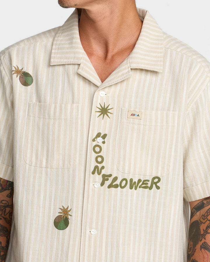 RVCA Mel G Moonlight Short Sleeve Shirt - Antique White - Sun Diego Boardshop