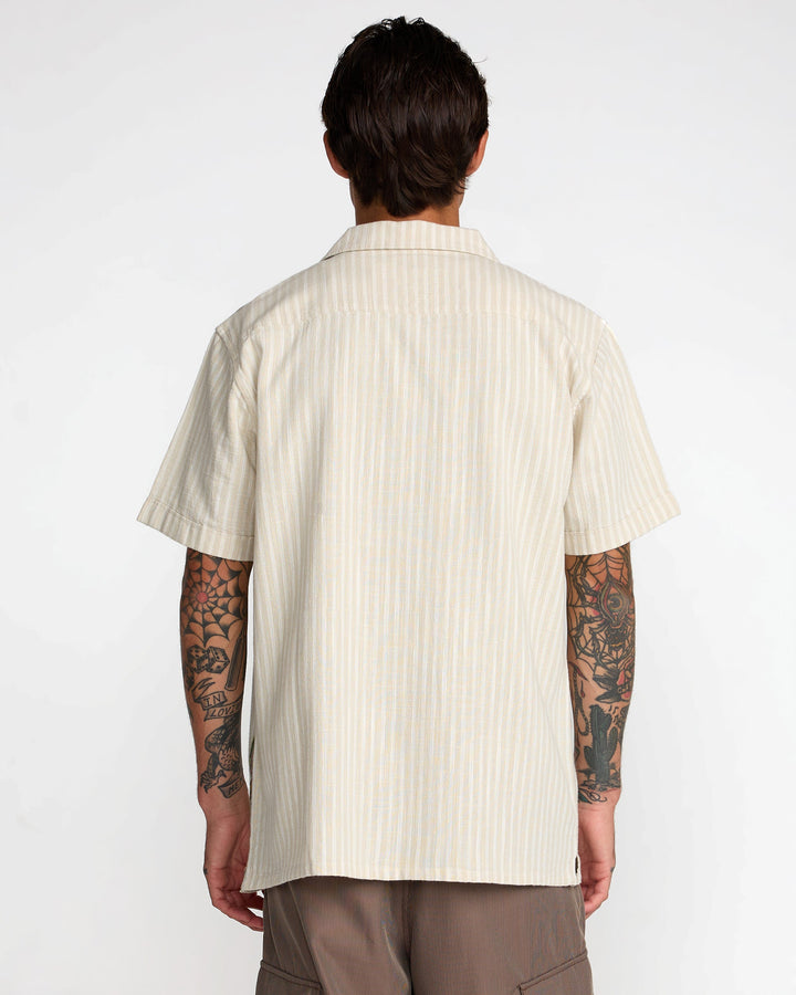 RVCA Mel G Moonlight Short Sleeve Shirt - Antique White - Sun Diego Boardshop