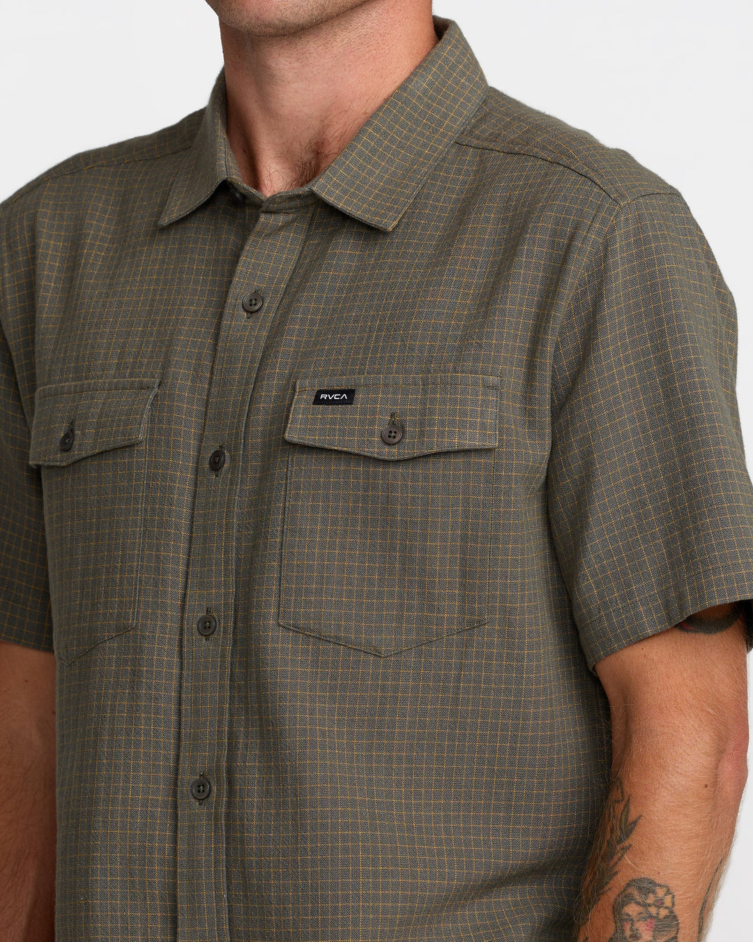 RVCA Costa Plaid - Sage Leaf - Sun Diego Boardshop