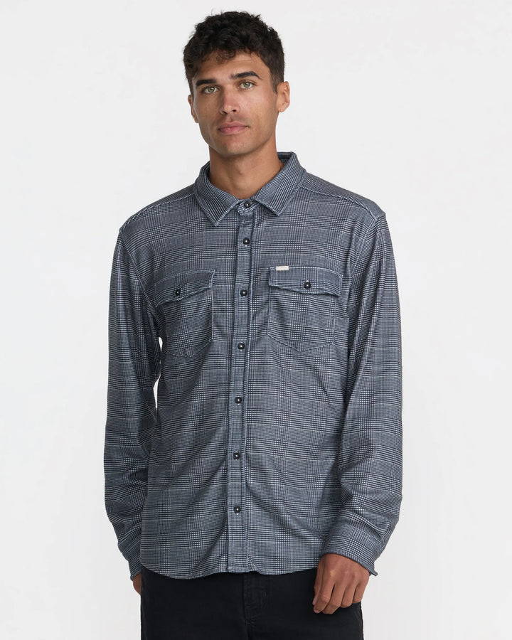 RVCA Men's VAcancy Flannel Long Sleeve Shirt - Ceramic - Sun Diego Boardshop