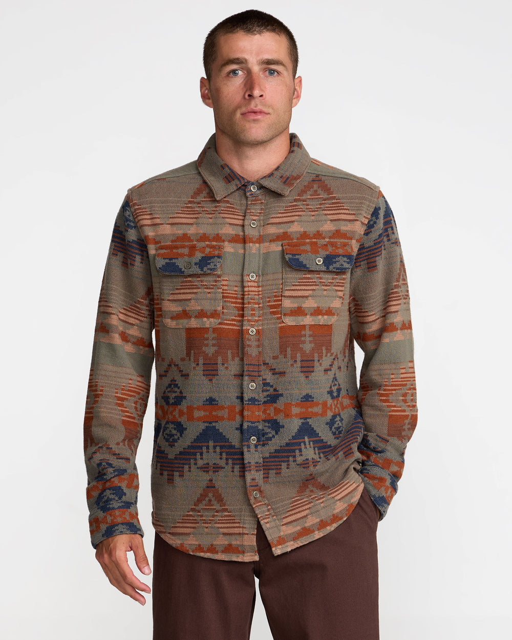 RVCA Dayshift Blanket Flannel Long Sleeve Shirt - Multi - Sun Diego Boardshop