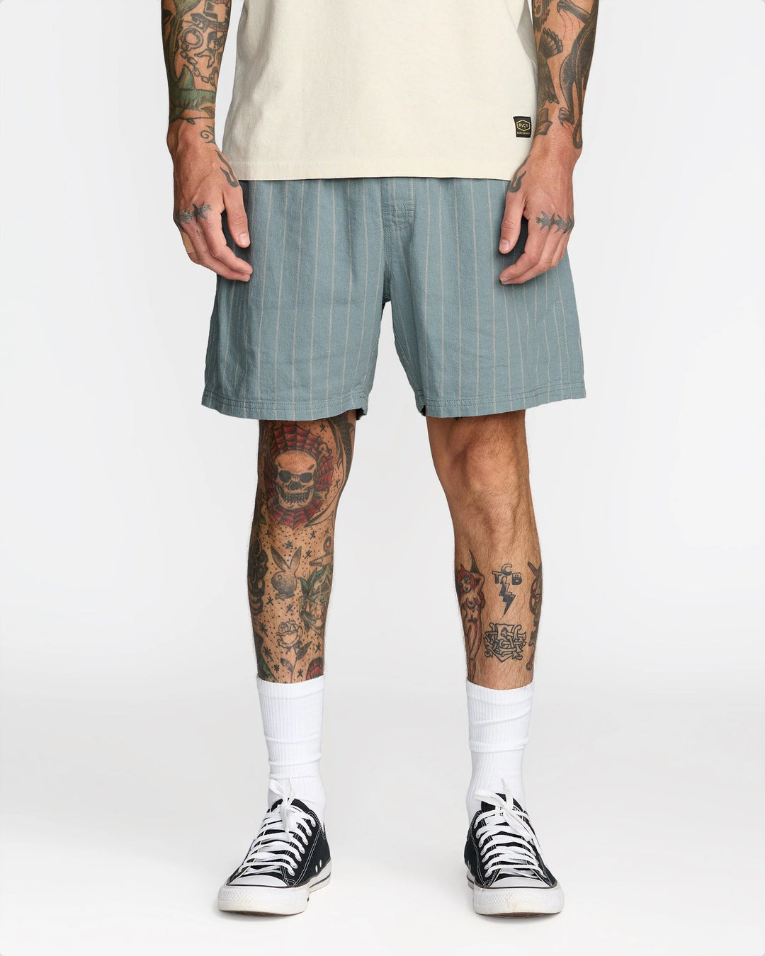 RVCA MEN'S SANDS ELASTIC 17" SHORT - LEAD