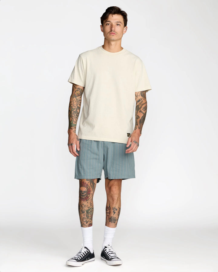 RVCA MEN'S SANDS ELASTIC 17" SHORT - LEAD