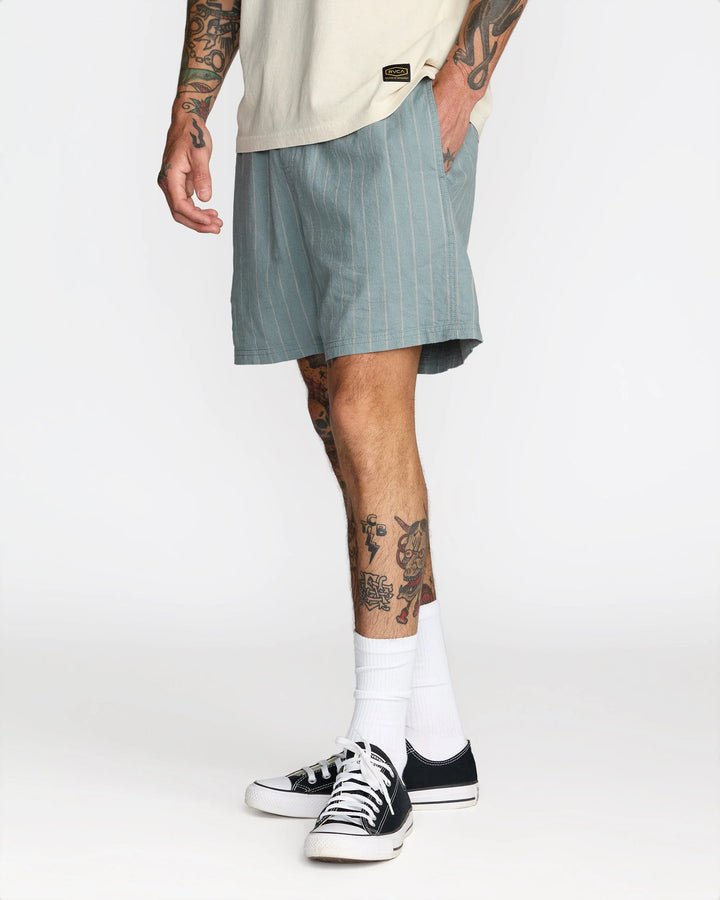 RVCA MEN'S SANDS ELASTIC 17" SHORT - LEAD