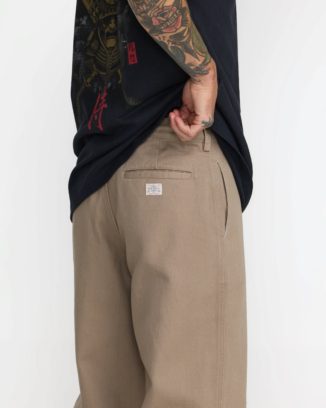 RVCA Men's Big RVCA Loose Fit Chino Pant - Dark Khaki - Sun Diego Boardshop