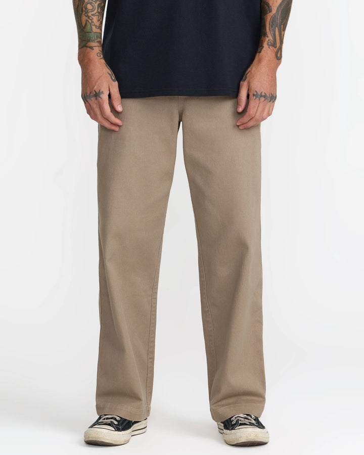 RVCA Men's Big RVCA Loose Fit Chino Pant - Dark Khaki - Sun Diego Boardshop