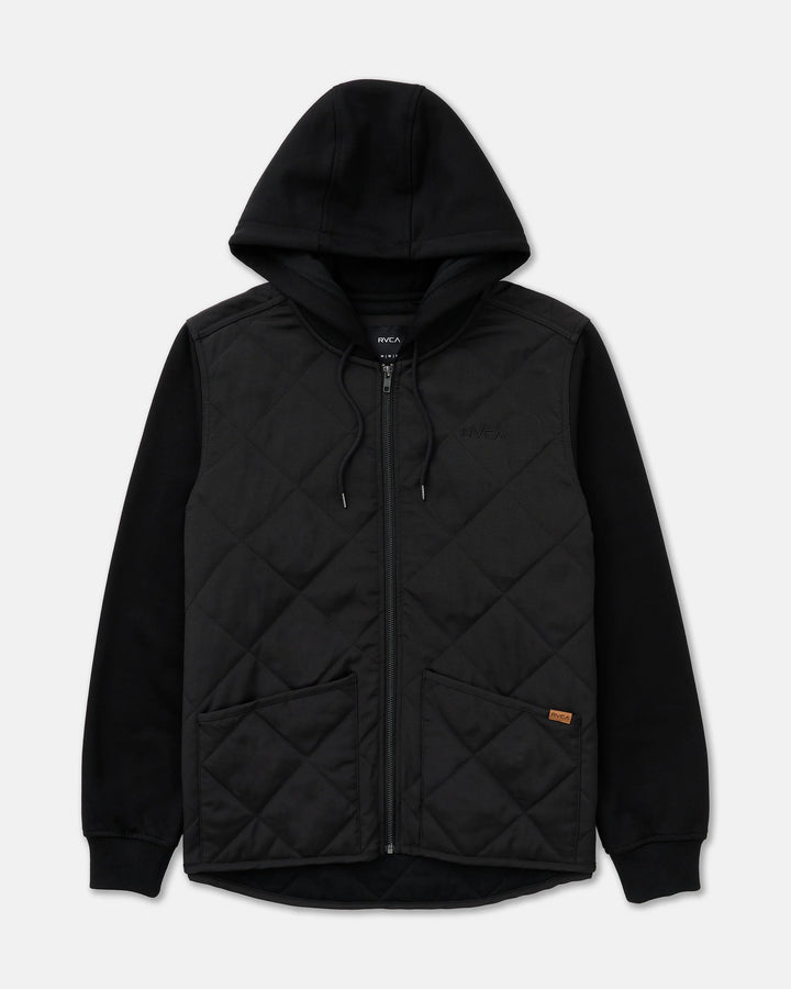 RVCA Men's Warner Hooded Puffer Jacket - RVCA Black - Sun Diego Boardshop