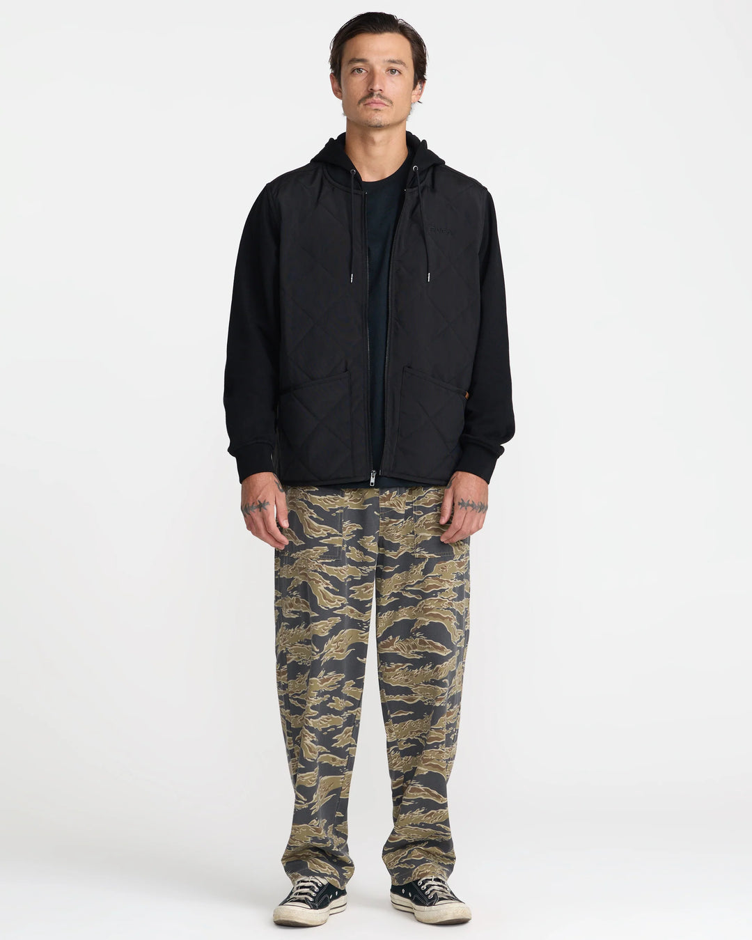 RVCA Men's Warner Hooded Puffer Jacket - RVCA Black - Sun Diego Boardshop