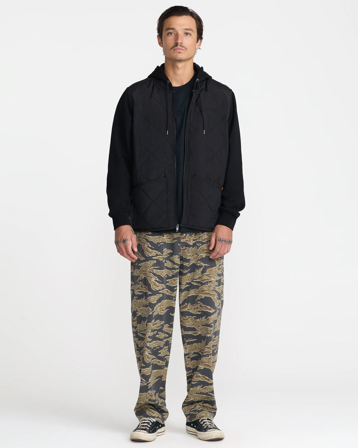 RVCA Men's Warner Hooded Puffer Jacket - RVCA Black - Sun Diego Boardshop