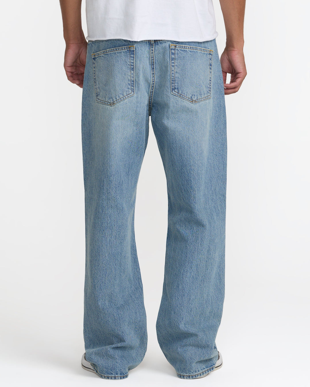RVCA Men's Americana Dayshift Relaxed Fit Jean - Stone Wash - Sun Diego Boardshop