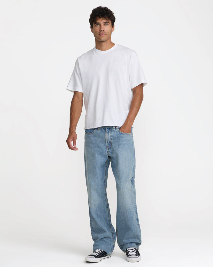 RVCA Men's Americana Dayshift Relaxed Fit Jean - Stone Wash - Sun Diego Boardshop