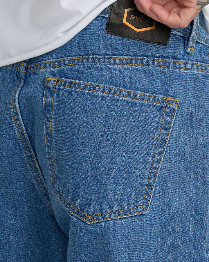RVCA Men's Americana Dayshift Relaxed Fit Jean - Blue Collar - Sun Diego Boardshop