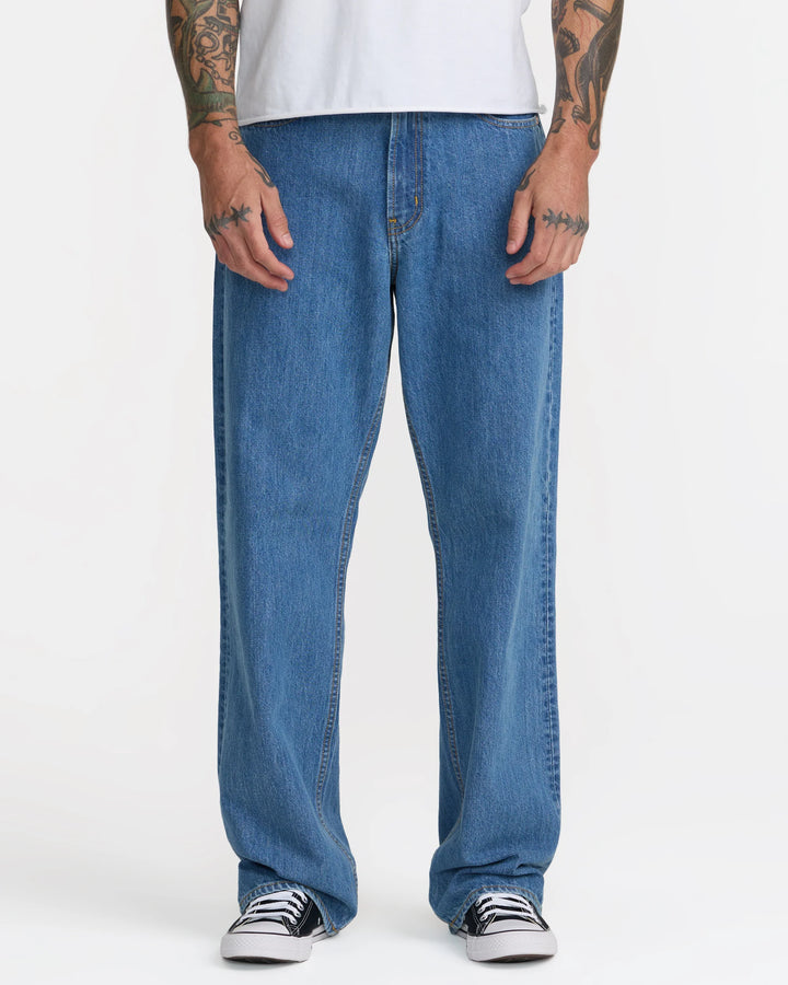 RVCA Men's Americana Dayshift Relaxed Fit Jean - Blue Collar - Sun Diego Boardshop