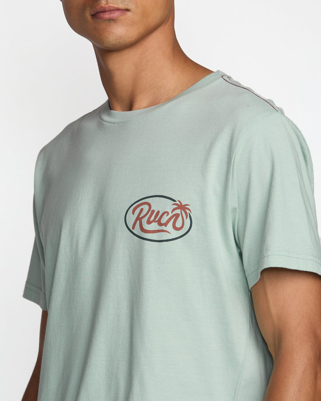 RVCA Frond Script Short Sleeve Tee - Blue Haze - Sun Diego Boardshop