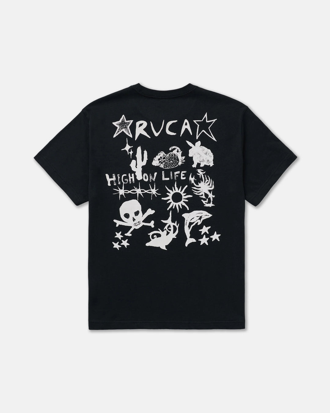 RVCA Men's High On Life Short Sleeve Tee - Black - Sun Diego Boardshop