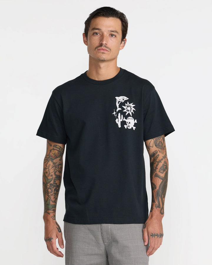 RVCA Men's High On Life Short Sleeve Tee - Black - Sun Diego Boardshop