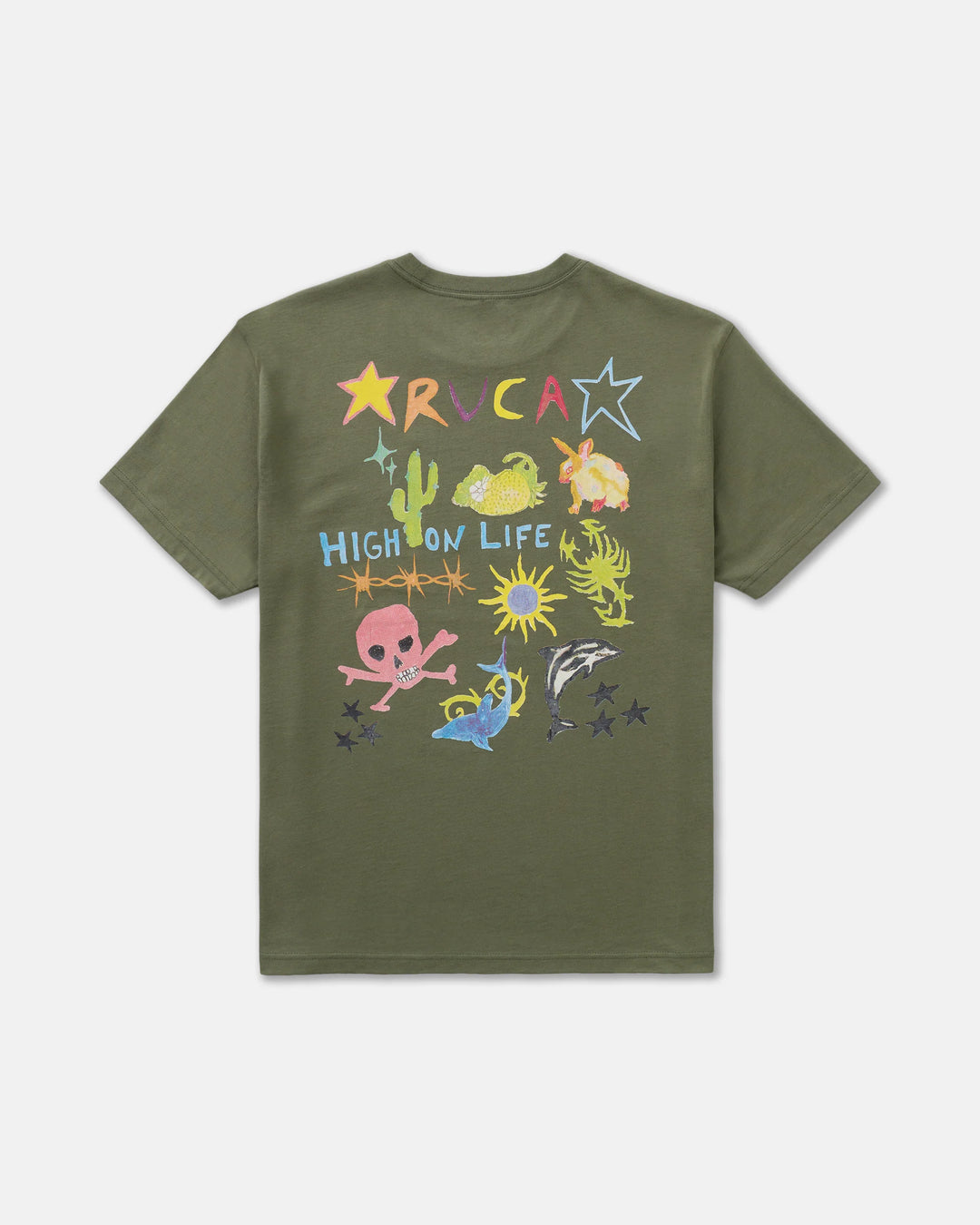RVCA Men's High On Life Short Sleeve Tee - Olive - Sun Diego Boardshop