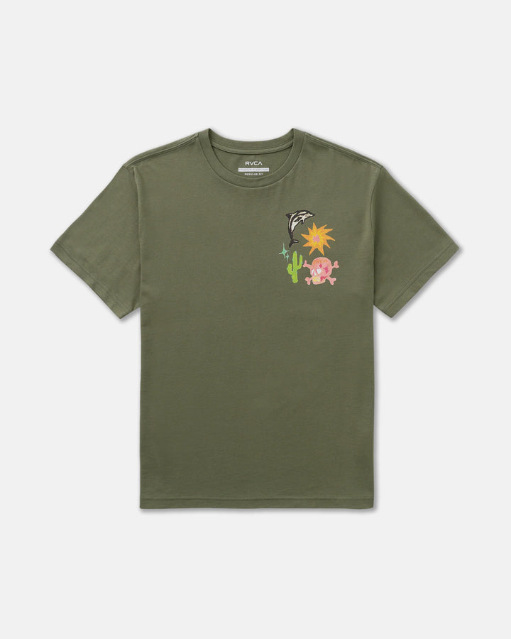 RVCA Men's High On Life Short Sleeve Tee - Olive - Sun Diego Boardshop