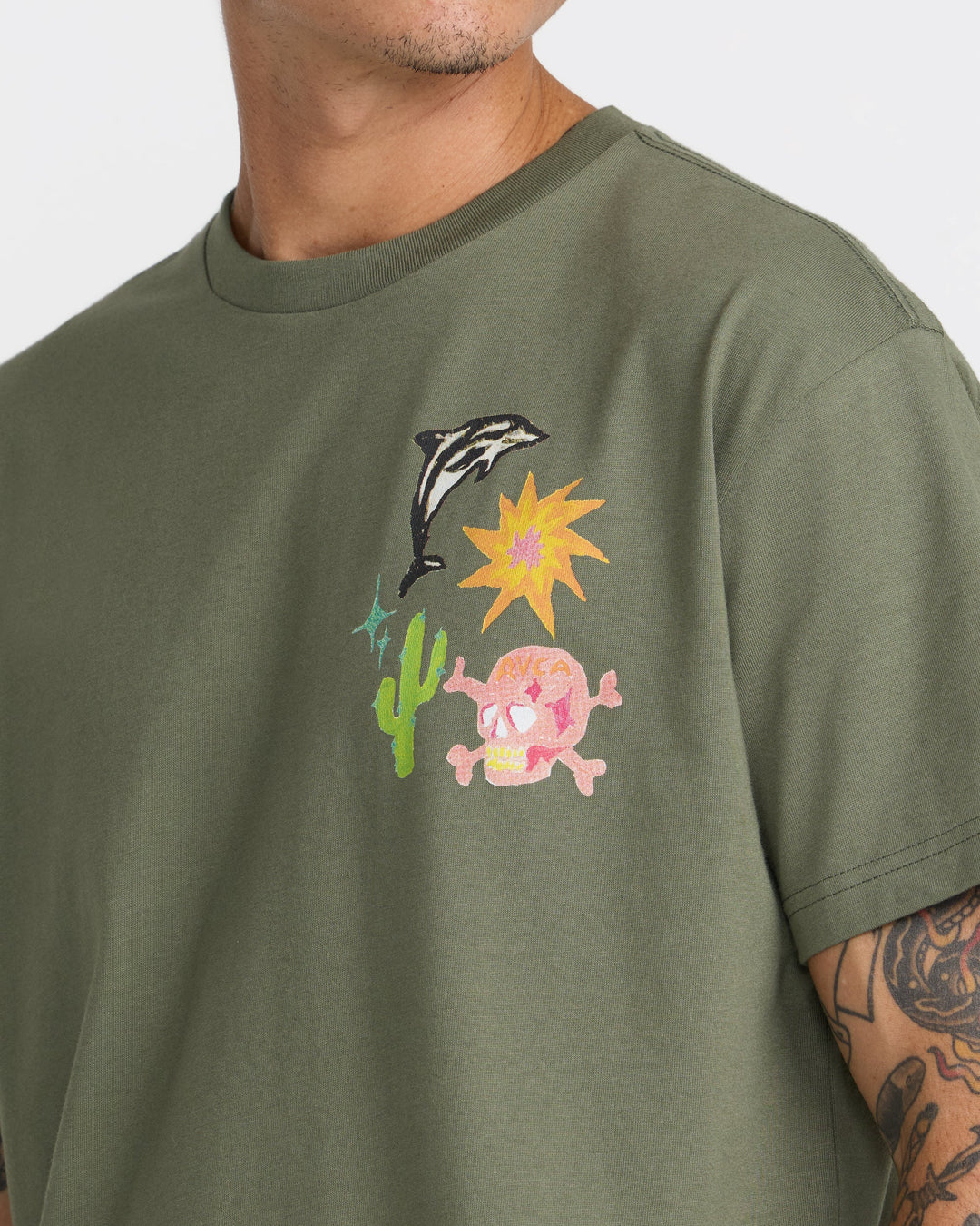 RVCA Men's High On Life Short Sleeve Tee - Olive - Sun Diego Boardshop