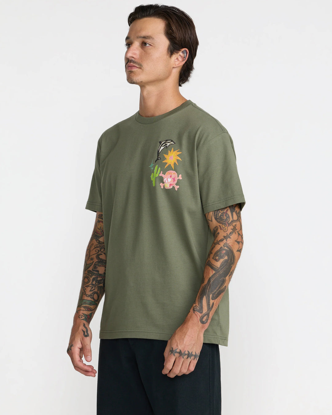 RVCA Men's High On Life Short Sleeve Tee - Olive - Sun Diego Boardshop