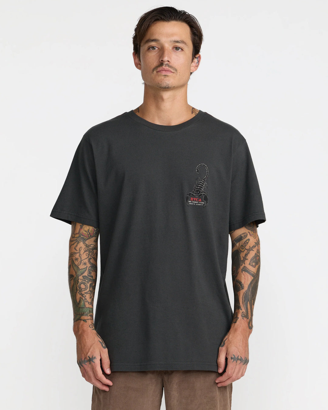RVCA Men's Scorpo Short Sleeve Tee - Pirate Black - Sun Diego Boardshop