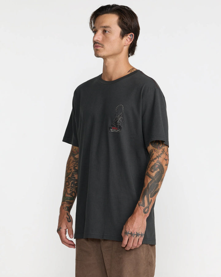 RVCA Men's Scorpo Short Sleeve Tee - Pirate Black - Sun Diego Boardshop