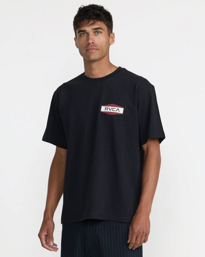 RVCA Men's Fuel Short Sleeve Tee - Black - Sun Diego Boardshop