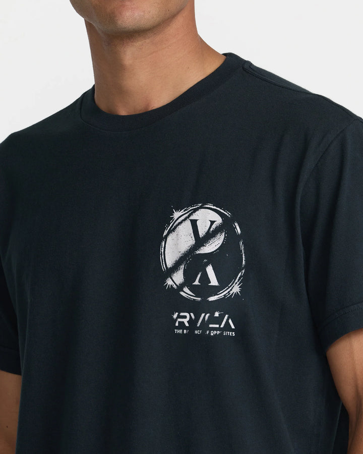 RVCA Men's VA Forces Short Sleeve Tee - Black - Sun Diego Boardshop