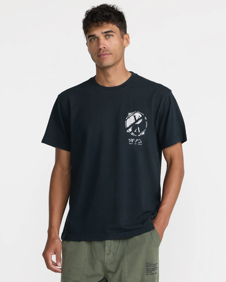 RVCA Men's VA Forces Short Sleeve Tee - Black - Sun Diego Boardshop