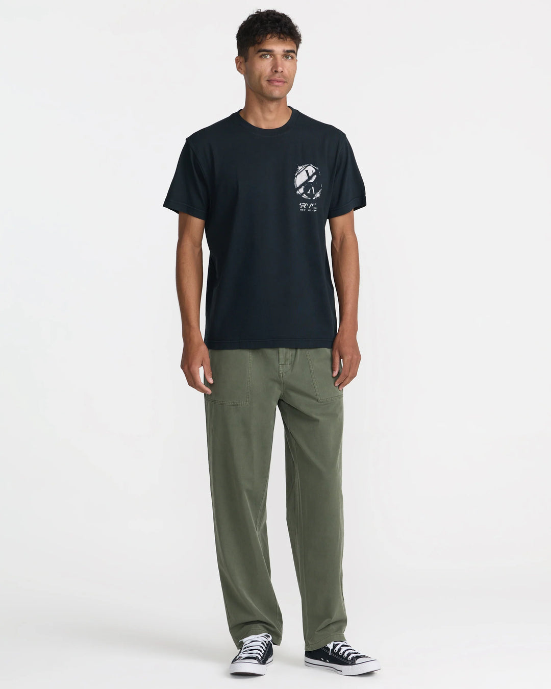 RVCA Men's VA Forces Short Sleeve Tee - Black - Sun Diego Boardshop
