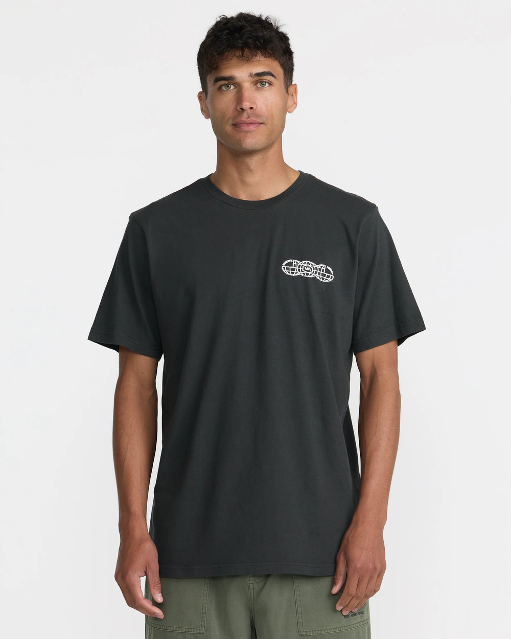 RVCA Men's Tri Pressed Short Sleeve Tee - Pirate Black - Sun Diego Boardshop