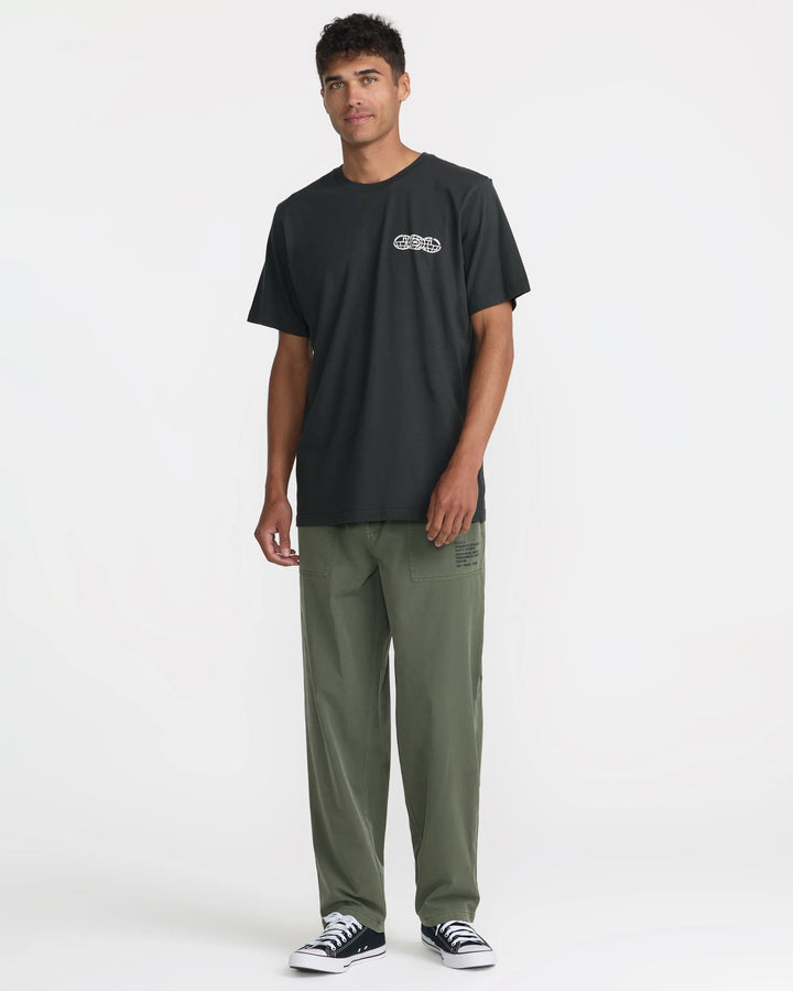 RVCA Men's Tri Pressed Short Sleeve Tee - Pirate Black - Sun Diego Boardshop