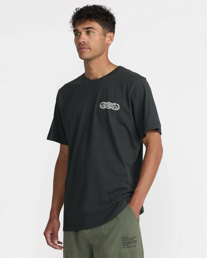 RVCA Men's Tri Pressed Short Sleeve Tee - Pirate Black - Sun Diego Boardshop