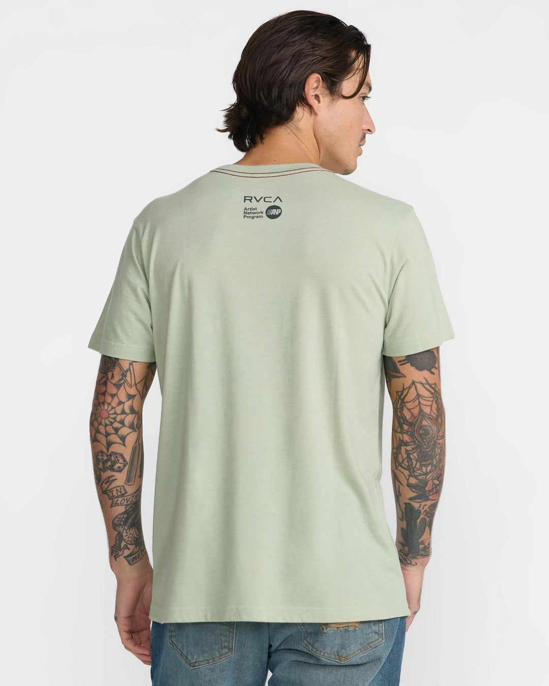 RVCA Men's Geisha Short Sleeve Tee - Light Olive - Sun Diego Boardshop