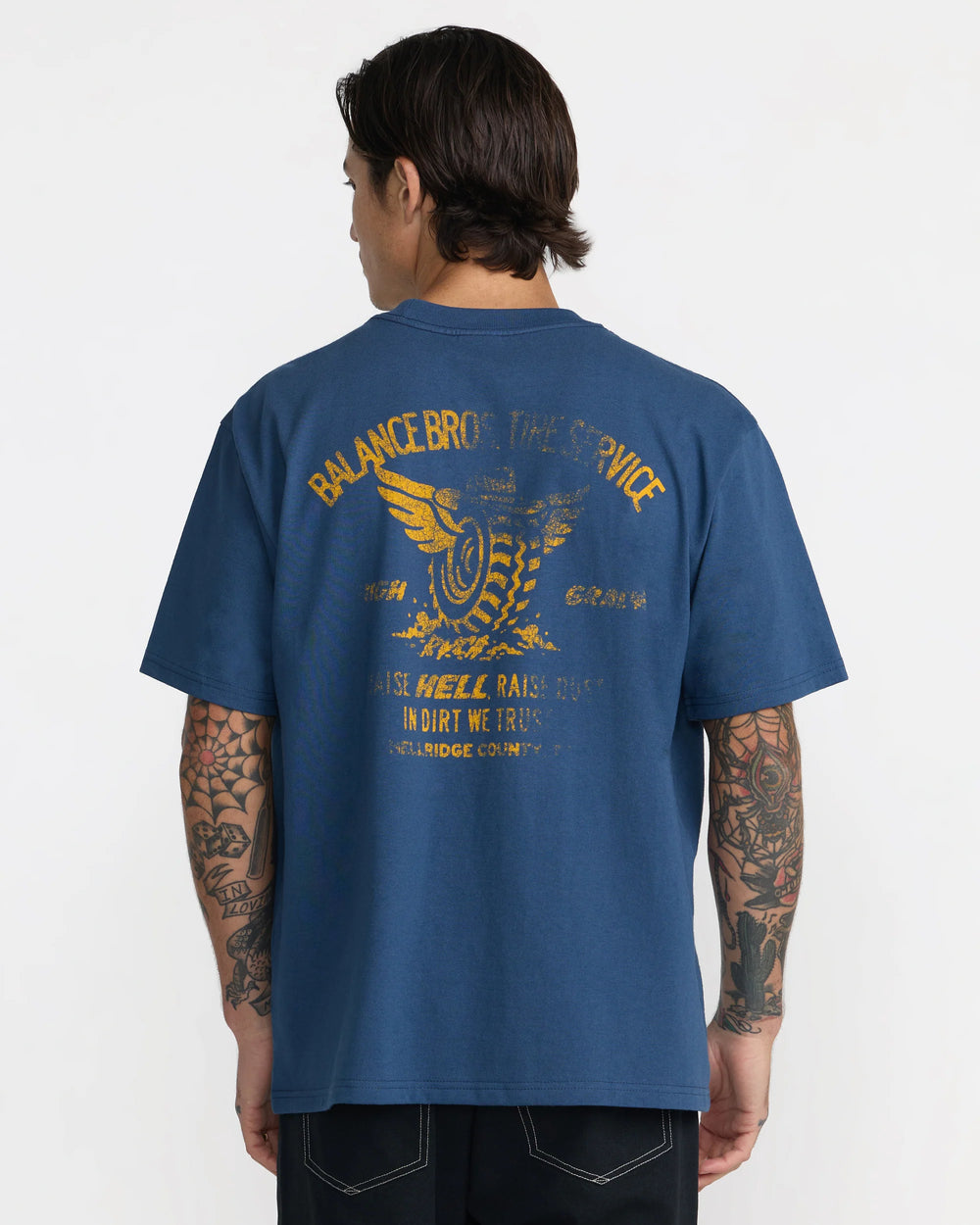 RVCA Men's Balance Bros Short Sleeve Tee - Dark Denim - Sun Diego Boardshop