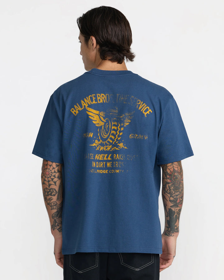 RVCA Men's Balance Bros Short Sleeve Tee - Dark Denim - Sun Diego Boardshop