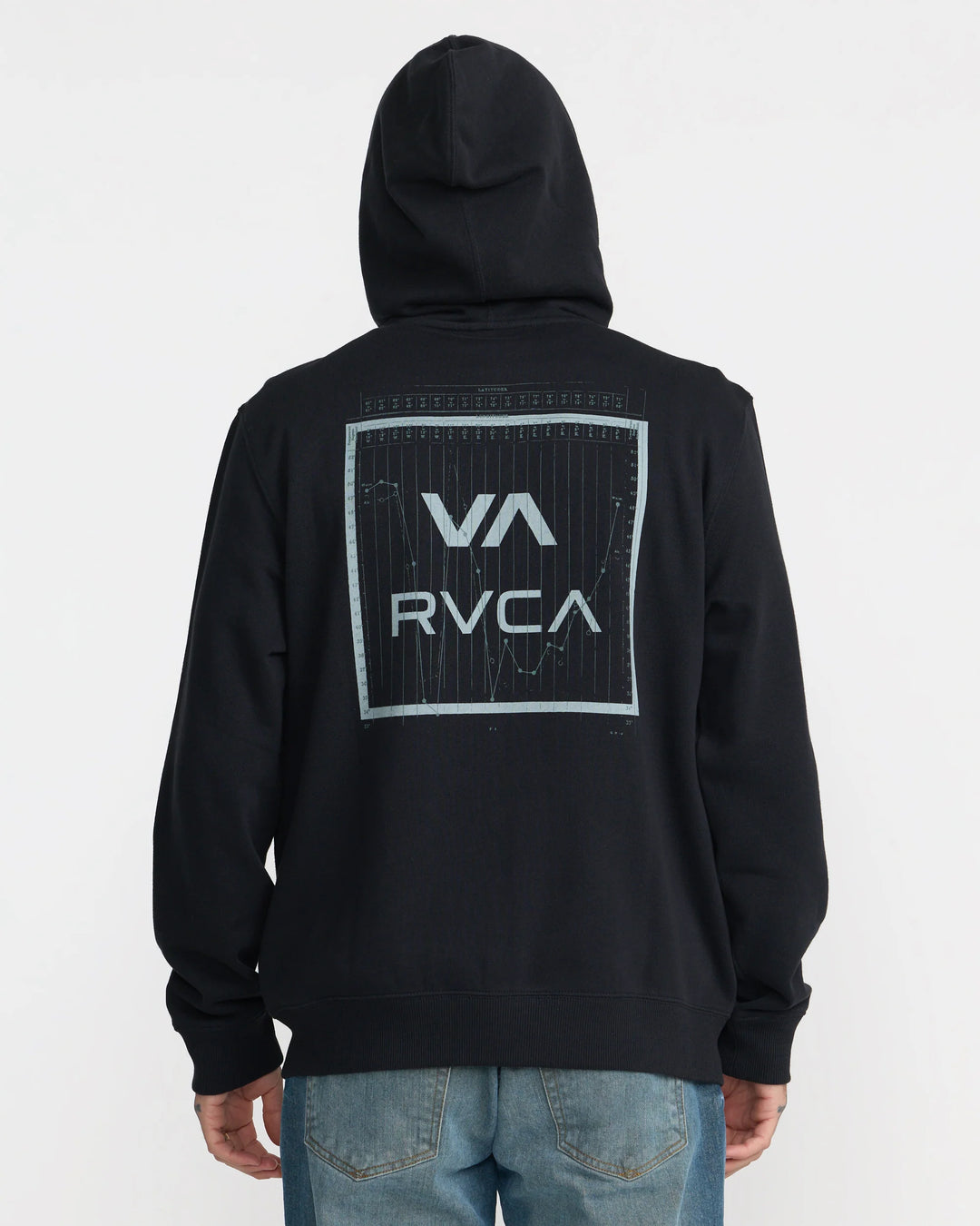 RVCA Men's Stocks Zip Up Hoodie - Black - Sun Diego Boardshop
