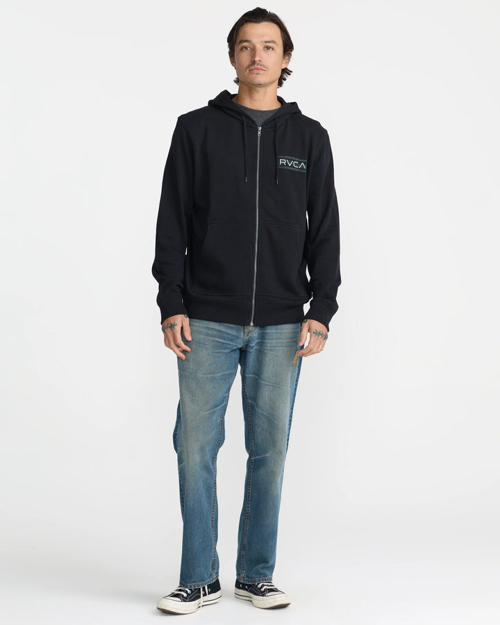 RVCA Men's Stocks Zip Up Hoodie - Black - Sun Diego Boardshop