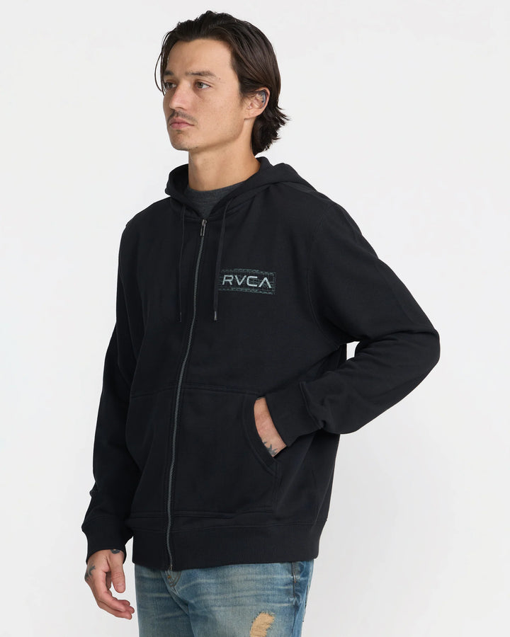 RVCA Men's Stocks Zip Up Hoodie - Black - Sun Diego Boardshop