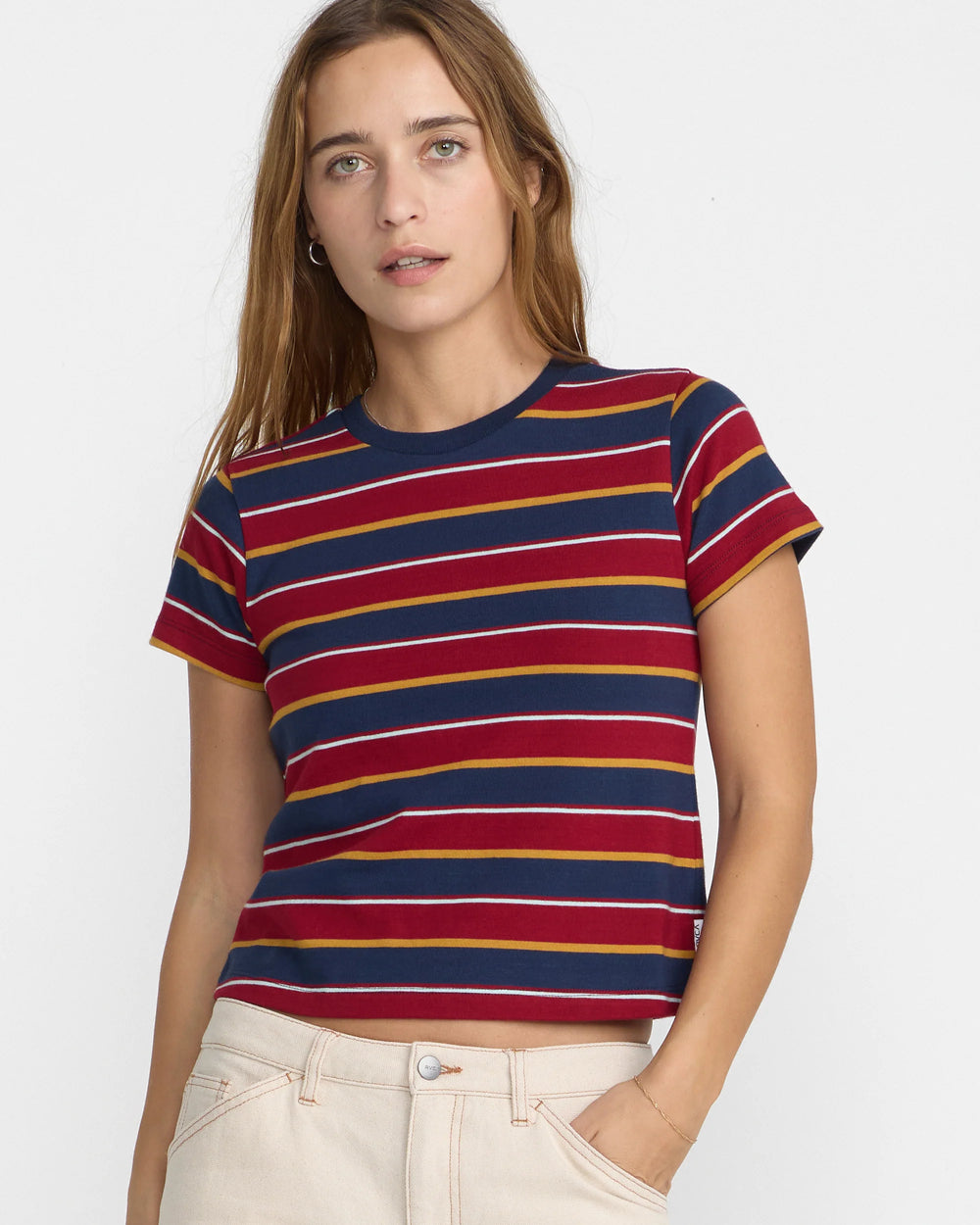 RVCA Women's Unbound Baby Tee - Navy - Sun Diego Boardshop