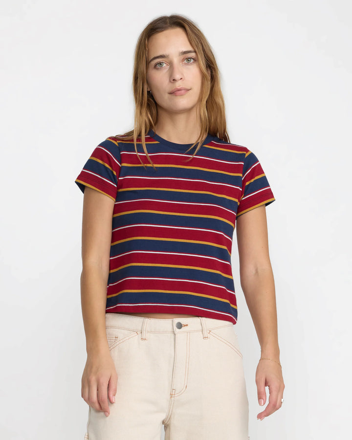 RVCA Women's Unbound Baby Tee - Navy - Sun Diego Boardshop
