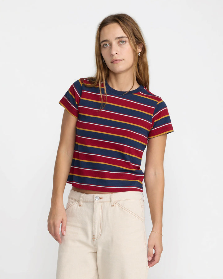 RVCA Women's Unbound Baby Tee - Navy - Sun Diego Boardshop